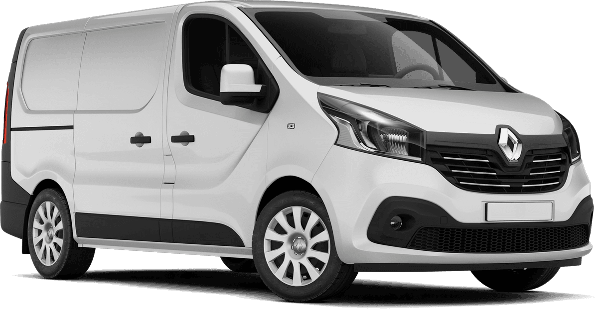 White Renault Trafic van